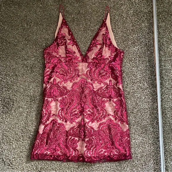 Free People Night Shimmers Mini Dress (8) NWT - Picture 3 of 9